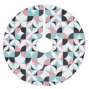 Minimalistic geometry, Scandinavian style artwork. Brushed Polyester Tree Skirt