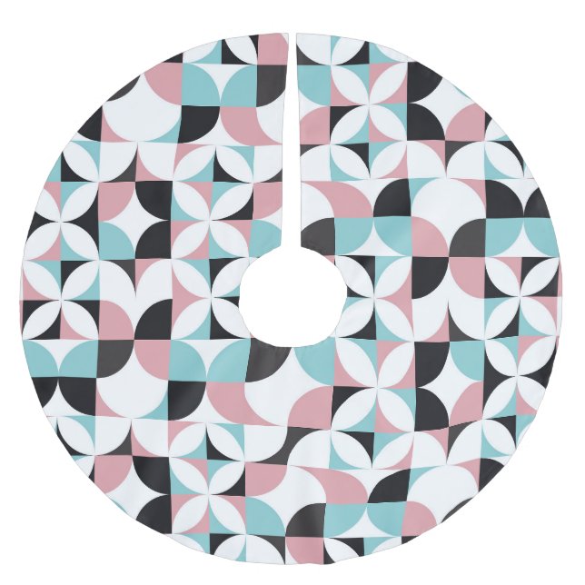 Minimalistic geometry, Scandinavian style artwork. Brushed Polyester Tree Skirt (Front)