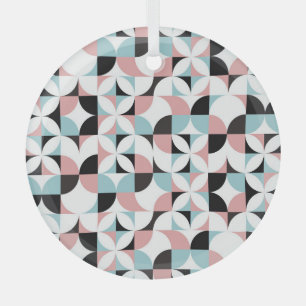 Minimalistic geometry, Scandinavian style artwork. Glass Tree Decoration