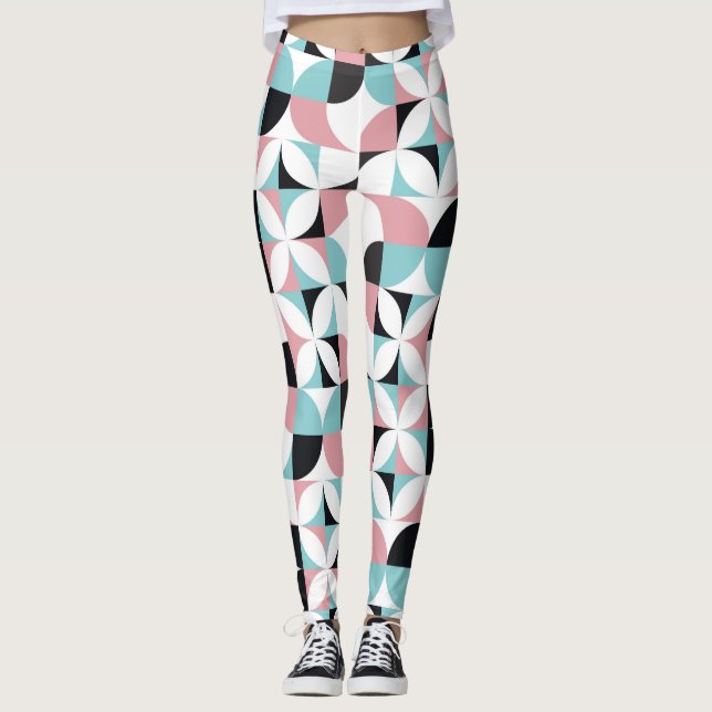 Minimalistic geometry, Scandinavian style artwork. Leggings (Front)