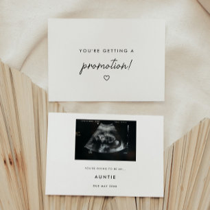 Minimalistic "Getting A Promotion" Baby Pregnancy Announcement