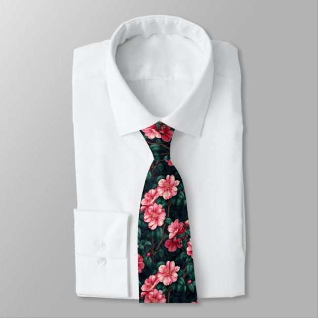 Minimalistic Gifts For Guys Gardenias Floral Tie (Tied)