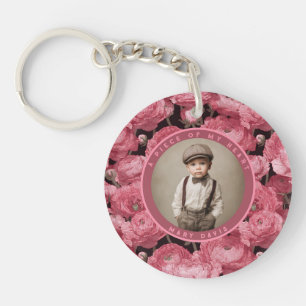 Minimalistic Gifts For Men Ranunculus Floral Key Ring