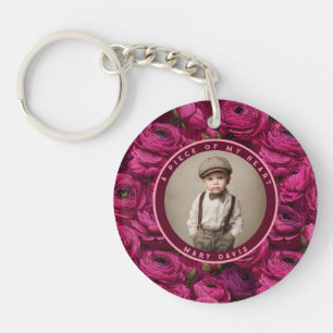 Minimalistic Gifts For Women Photo Ranunculus Key Ring