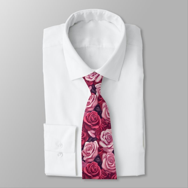 Minimalistic Graduation Gifts For Him Rose Floral Tie (Tied)