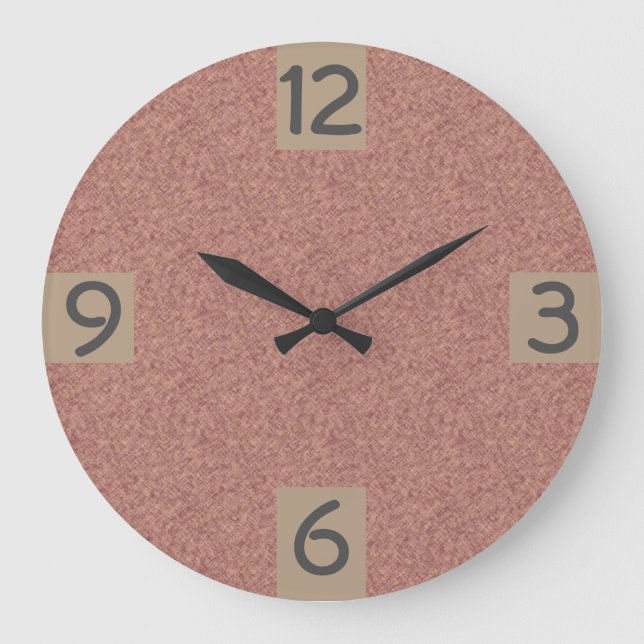 Minimalistic Graphic Quarterly Digits on any Colou Large Clock (Front)