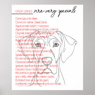 Minimalistic Great Dane Poster