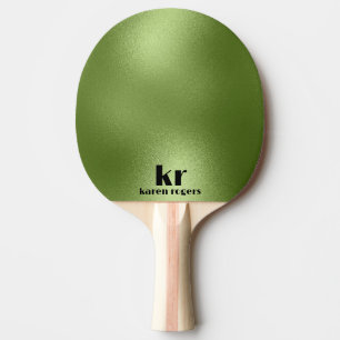 Minimalistic Green Iridescent Texture Ping Pong Paddle