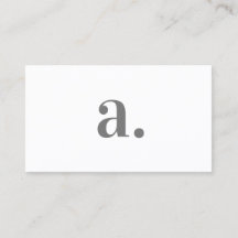 Minimalistic Grey White Monogram Modern Elegant