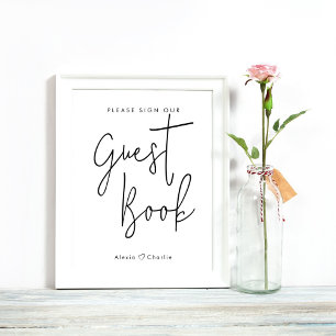 Minimalistic Guest Book poster sign