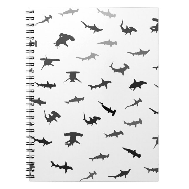 Minimalistic Hammerhead Shark Hammerhead Pattern Notebook (Front)
