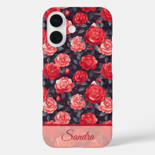 Minimalistic Holiday Gift Rose Floral Custom iPhone 16 Case