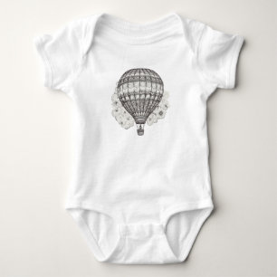 Minimalistic Hot Air Balloon Baby Bodysuit