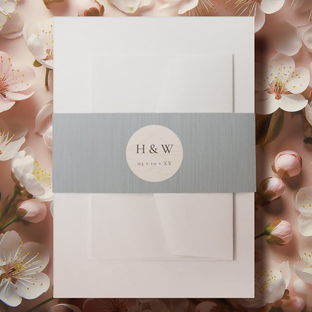 minimalistic japandi wedding invitation  belly band (Creator Uploaded)