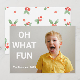 Minimalistic Large Photo Christmas Card Simple