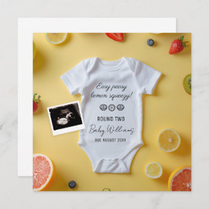 Minimalistic Lemmon 2nd Baby Announcement