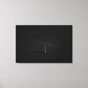 Minimalistic lonely tree in black and white canvas print