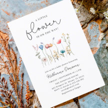 Minimalistic Long-stem Wildflower Baby Shower