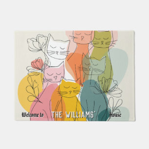 Minimalistic Maine Coon Cat House Warming Present Doormat