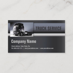 Minimalistic Metal Line Truck Card