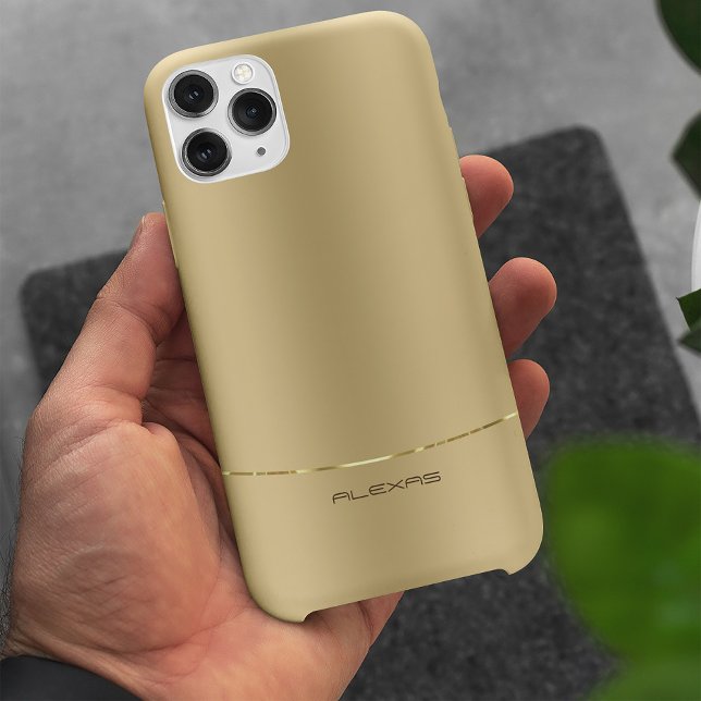 Minimalistic metallic gold background Case-Mate iP iPhone Case (Creator Uploaded)