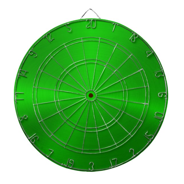 Minimalistic Metallic Green Texture Dartboard (Front)