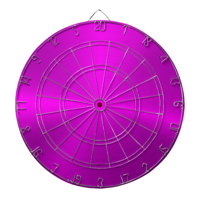 Minimalistic Metallic Hot Pink Texture Dartboard (Front)