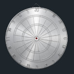 Minimalistic Metallic Silver Texture Dartboard<br><div class="desc">Elegant metallic silver texture brushed aluminium look.
Minimalistic simple modern,  slick design.</div>
