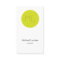 Minimalistic modern Business Card lime circle