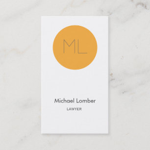 Minimalistic modern Business Card orange circle