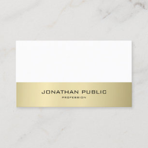 Minimalistic Modern Design Gold Look Plain Trendy Business Card