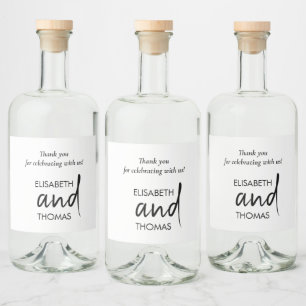 Minimalistic modern elegant bottle labels 