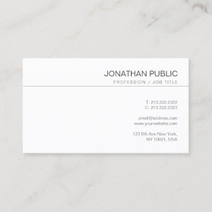 Minimalistic Modern Elegant Design Professional Business Card
