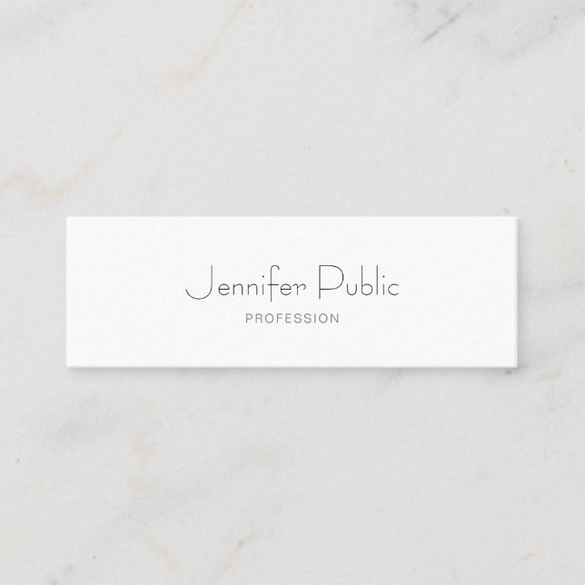 Minimalistic Modern Elegant Template Professional Mini Business Card (Front)
