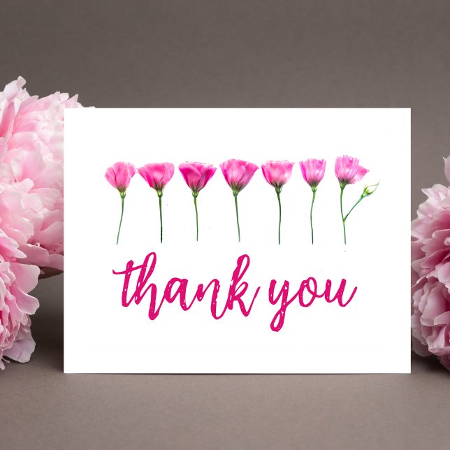 Minimalistic modern floral thank you postcard (Creator Uploaded)