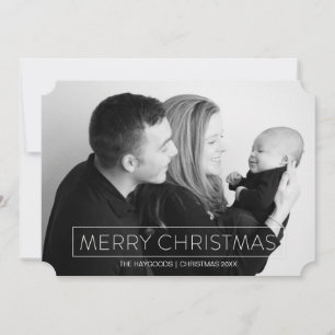 Minimalistic Modern Merry Holiday Photo Card