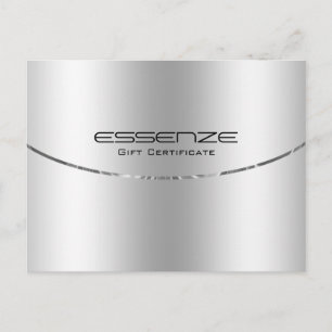 Minimalistic Modern Metallic Silver Texture Postcard
