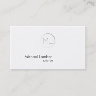 Minimalistic Modern Monogram Business Card