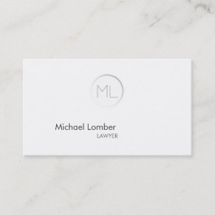 Minimalistic Modern Monogram Business Card