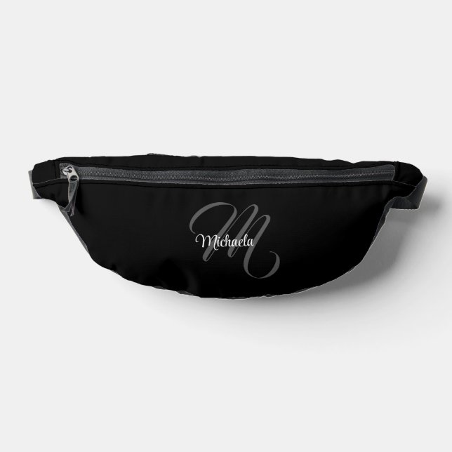 Minimalistic modern monogram initial name bum bags (Lay Down)