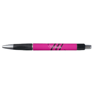 Minimalistic modern monogram initial name hot pink