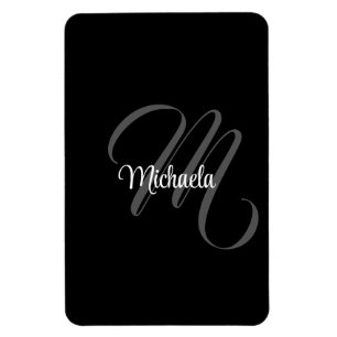 Minimalistic modern monogram initial name magnet