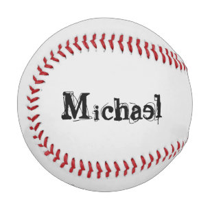 Minimalistic modern monogram name black grey baseball