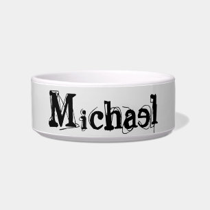 Minimalistic modern monogram name black grey bowl