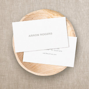 Minimalistic Modern Plain White Professional Business Card