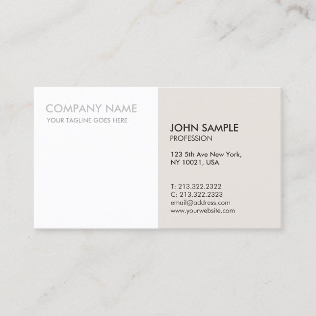 Minimalistic Modern Professional Elegant Colours Business Card (Front)