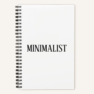 Minimalistic Modern Simple Chic Elegant Typography Notebook