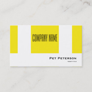 Minimalistic modern square yellow business card