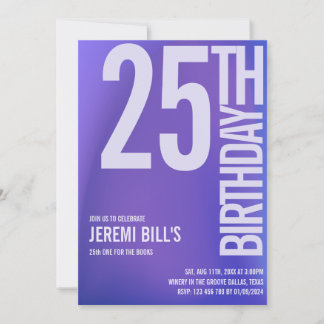 Minimalistic modern stylish broght colour  invitation