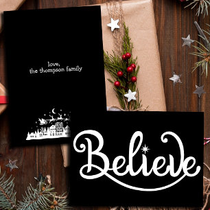 Minimalistic Modern Stylish Personalised Christmas Holiday Card